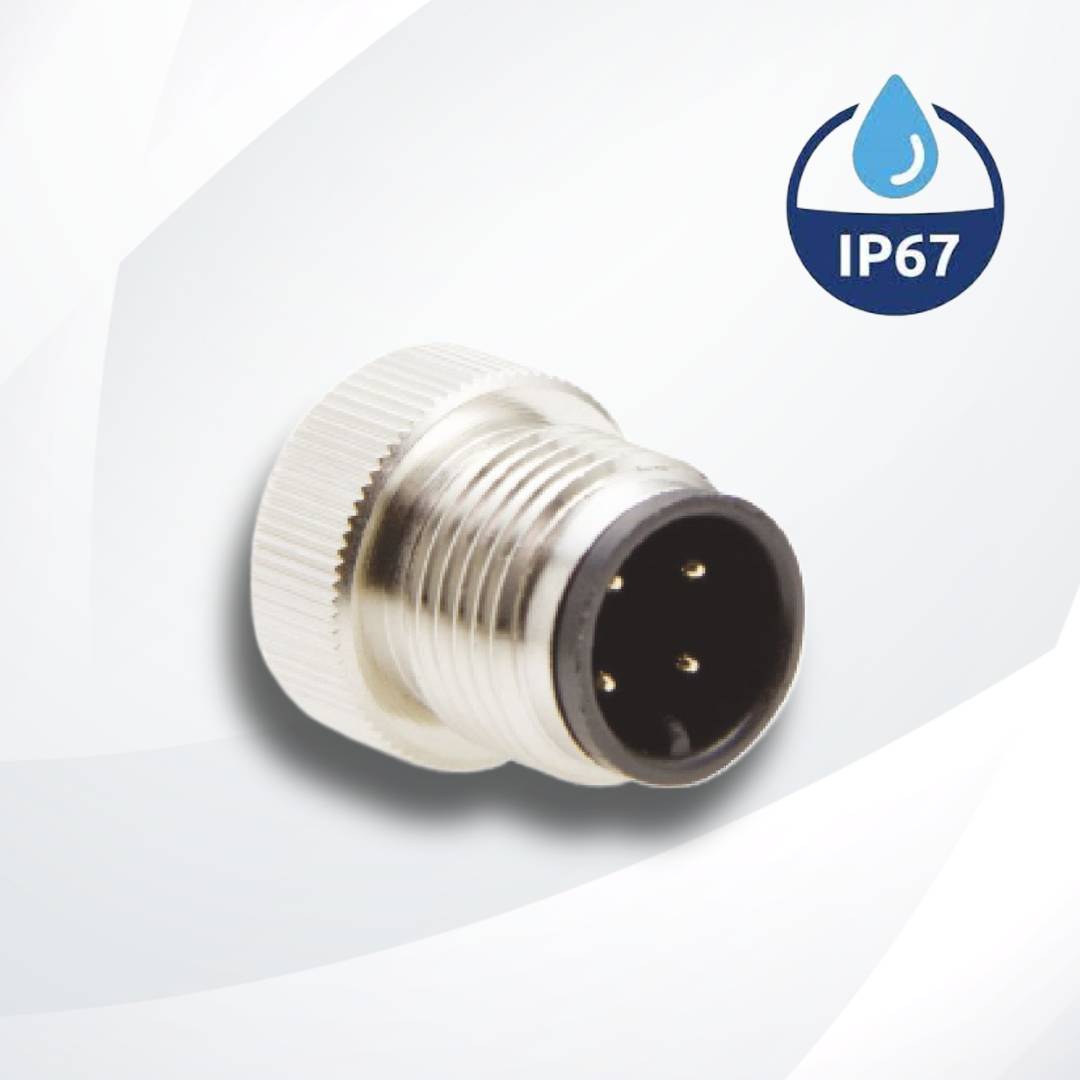 M12 connector – M12 A code 4 Pin Plug male