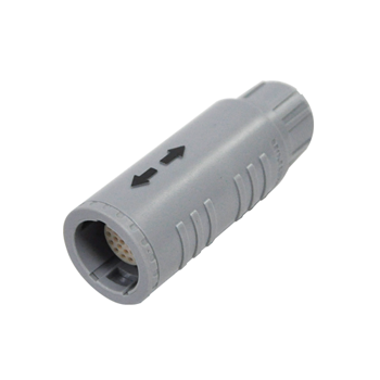 Push-Pull Circular Connectors 2P Plastic series – Free socket with cable collet, Grey PSU, Grey, Female to solder, 26pin