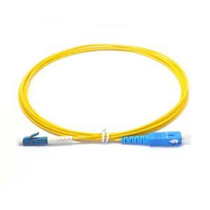 LC to SC Singlemode OS2 Simplex  9/125 OFNR Fiber Optic Patch Cable – 2M