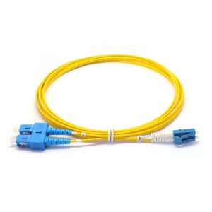 LC to SC Singlemode OS2 Duplex  9/125 OFNR Fiber Optic Patch Cable – 2M