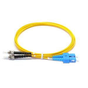 SC to ST Singlemode OS2 Duplex  9/125 OFNR Fiber Optic Patch Cable – 2M