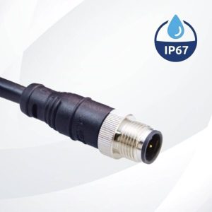 Waterproof series M12 A Code Plug 4pin Male Contact to Open Cable 3M