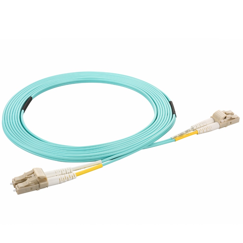 LC to LC Multimode OM3 Duplex 50/125 OFNR Fiber Optic Patch Cable – 1M
