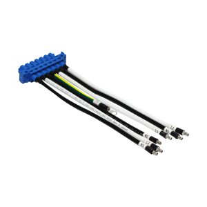 ORV3 Series , AC Input Connector, Receptacle With Wire, 32A,277/480 VAC, Straight, UL3133 10 AWG Wire With Board-In Terminal, L=215mm