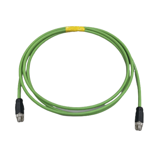 M12 X-Code 8pin Plug Male to M12 X-Code 8pin Plug Male, Cat.5E, PVC Cable – 3M