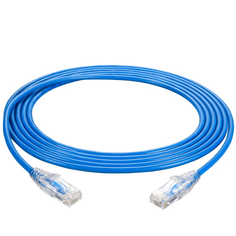 Cat6 U/UTP PVC CM Ethernet Patch Cable 24AWG – 1FT, Blue